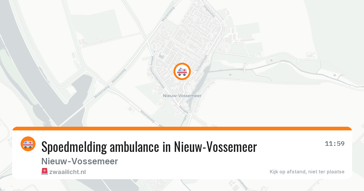 Spoedmelding ambulance in Nieuw-Vossemeer — 23 mei 2026