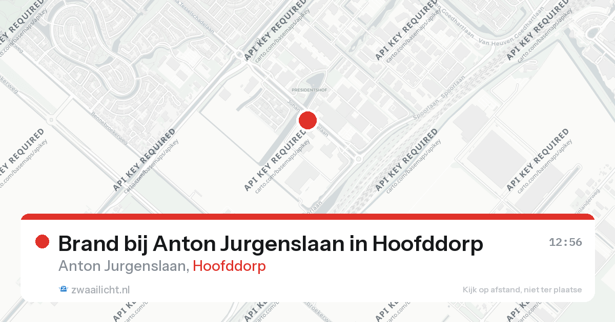 Brand bij Anton Jurgenslaan in Hoofddorp — 26 aug 2026