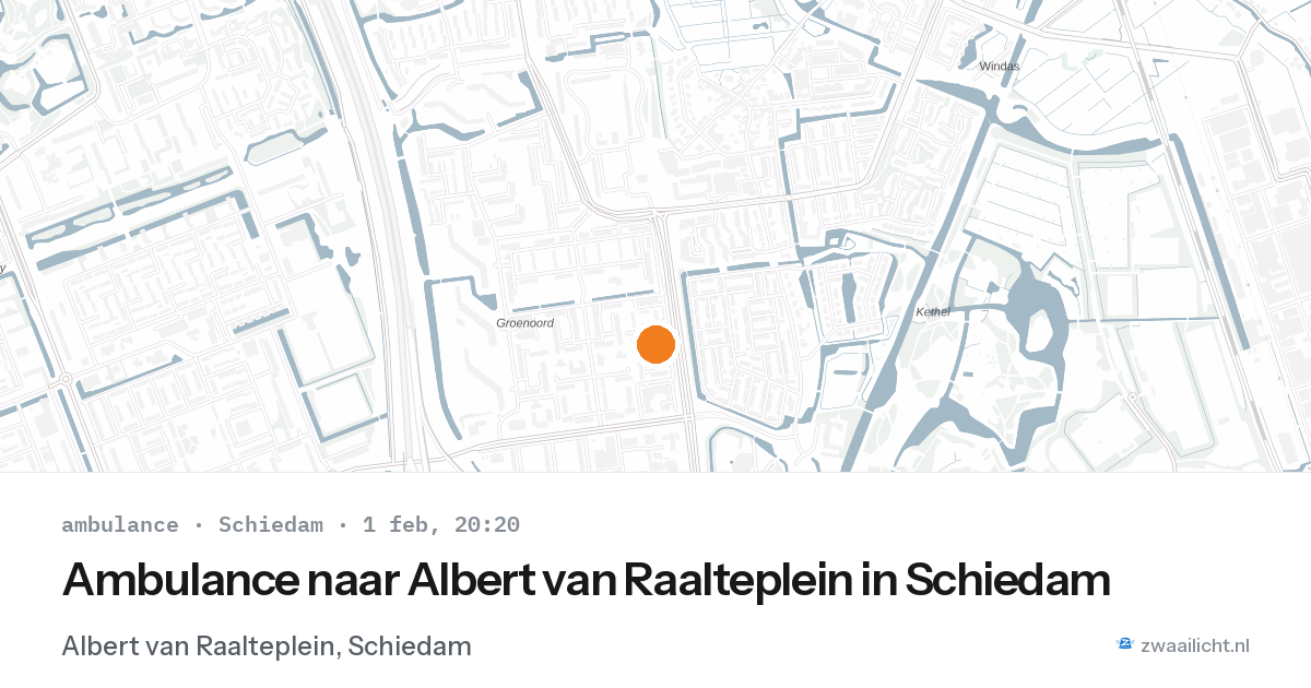 Ambulance naar Albert van Raalteplein in Schiedam — 1 feb 2026
