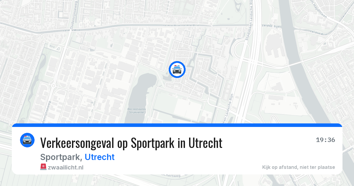 Verkeersongeval op Sportpark in Utrecht — 13 aug 2026