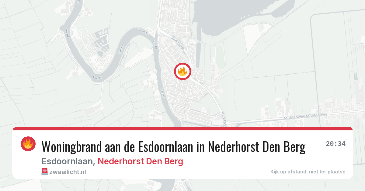 Woningbrand aan de Esdoornlaan in Nederhorst Den Berg — 18 mrt 2026