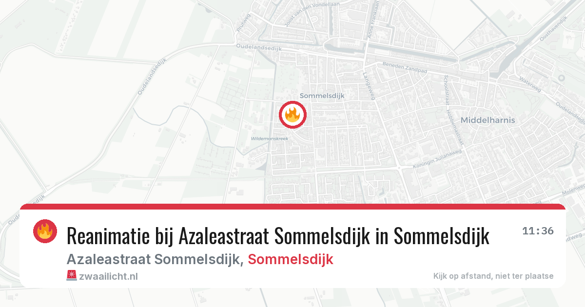 Reanimatie bij Azaleastraat Sommelsdijk in Sommelsdijk — 11 mei 2026
