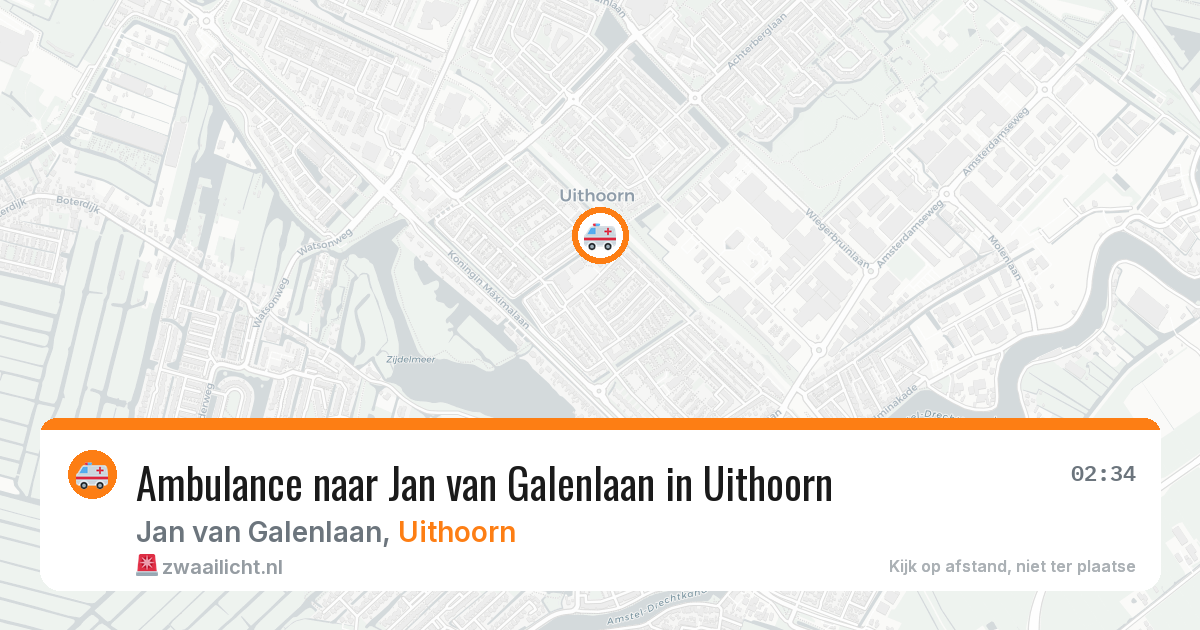 Ambulance naar Jan van Galenlaan in Uithoorn — 14 aug 2026