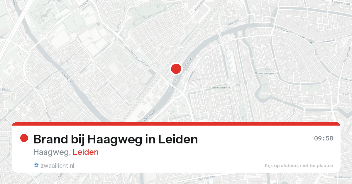 Brand bij Haagweg in Leiden — 23 aug 2026