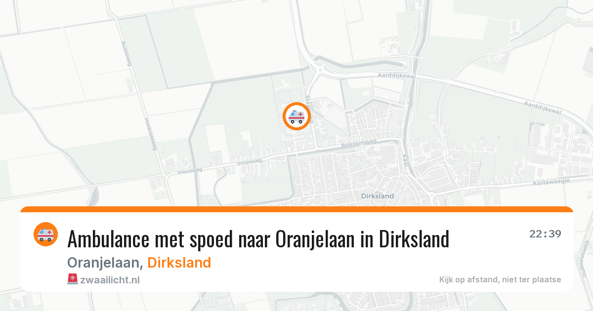 Ambulance met spoed naar Oranjelaan in Dirksland — 9 apr 2026