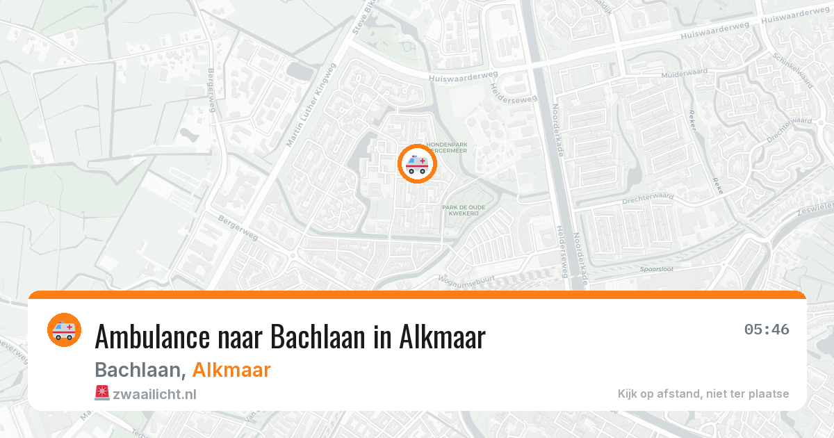 Ambulance naar Bachlaan in Alkmaar — 22 jun 2026