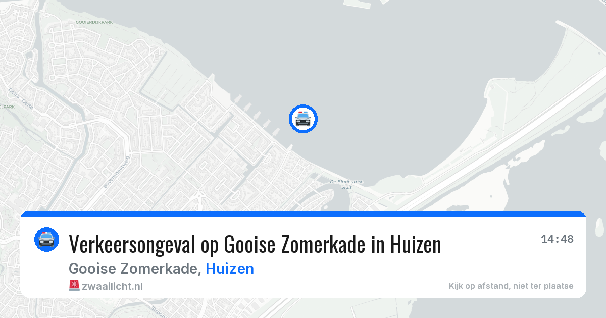 Verkeersongeval op Gooise Zomerkade in Huizen — 11 jun 2026