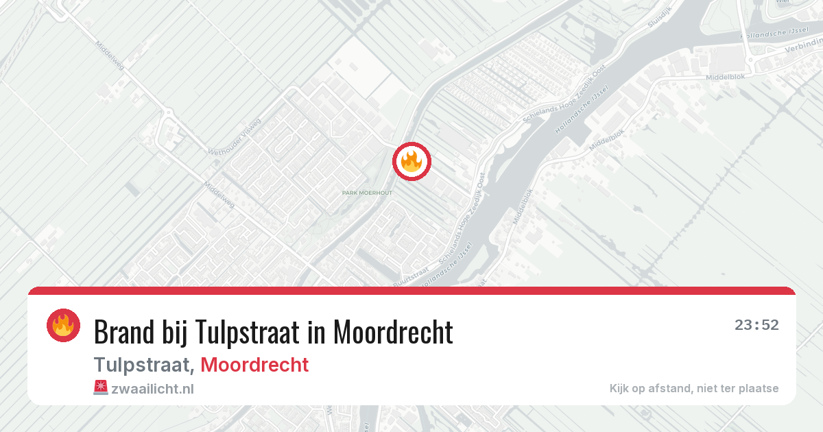 Brand bij Tulpstraat in Moordrecht — 30 mrt 2026