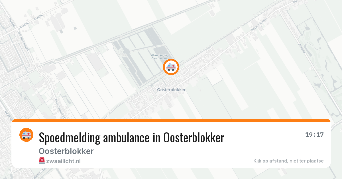 Spoedmelding ambulance in Oosterblokker — 12 apr 2026