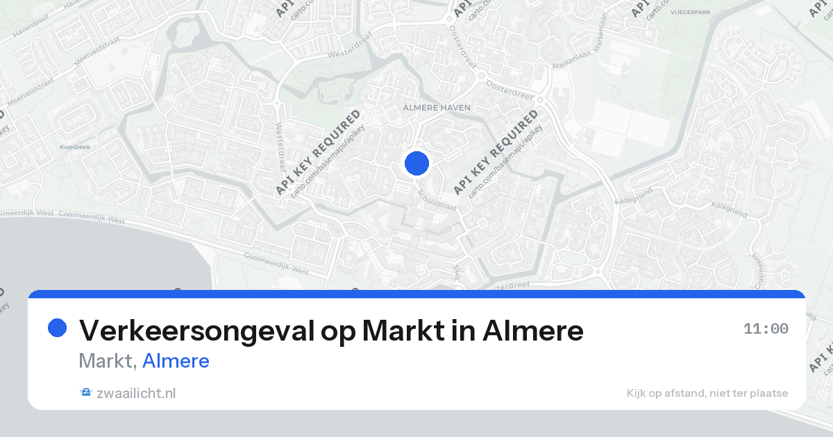 Verkeersongeval op Markt in Almere — 26 aug 2026