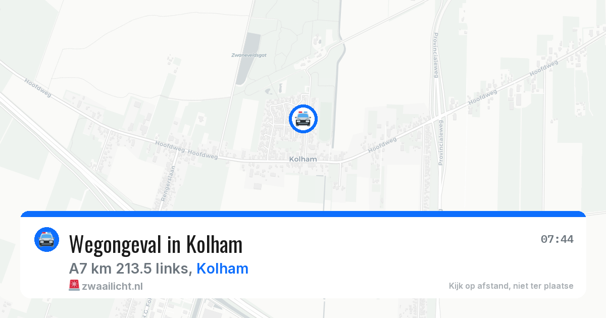 Wegongeval in Kolham — 27 mrt 2026