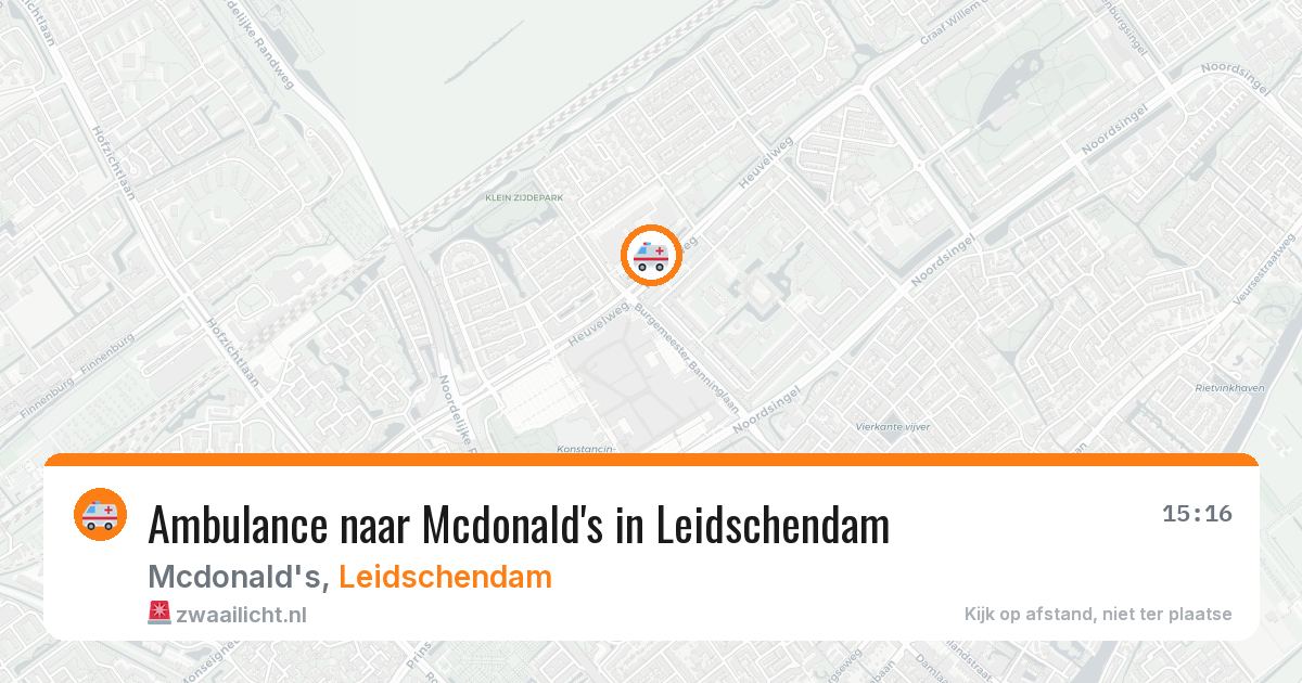 Ambulance naar Mcdonald's in Leidschendam — 21 feb 2026