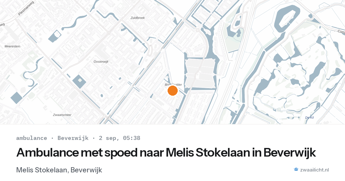 Ambulance met spoed naar Melis Stokelaan in Beverwijk — 2 sep 2026