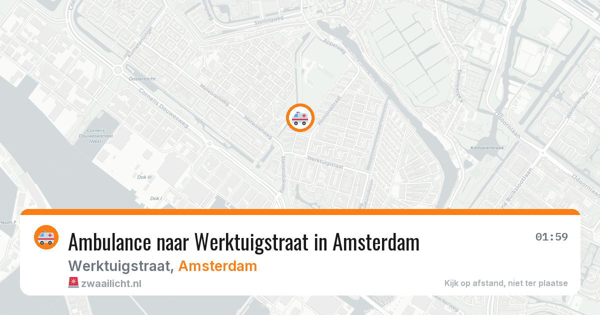 Ambulance naar Werktuigstraat in Amsterdam — 13 jul 2026