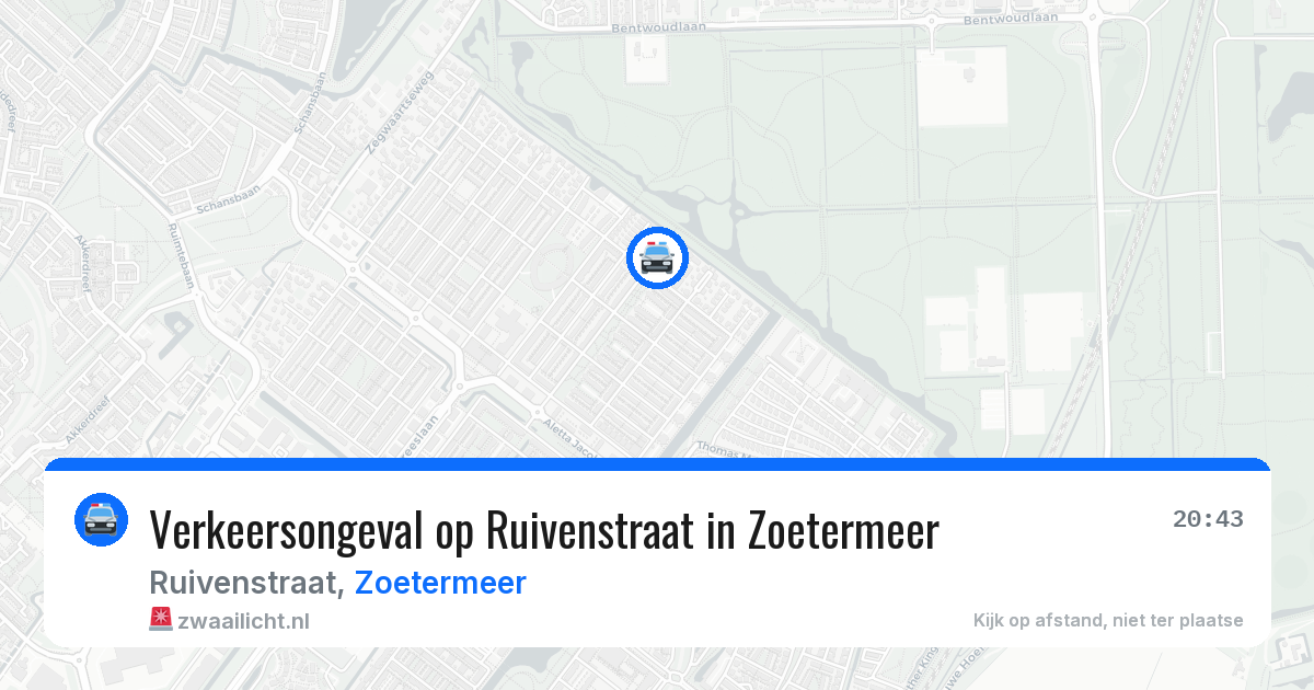 Verkeersongeval op Ruivenstraat in Zoetermeer — 26 apr 2026