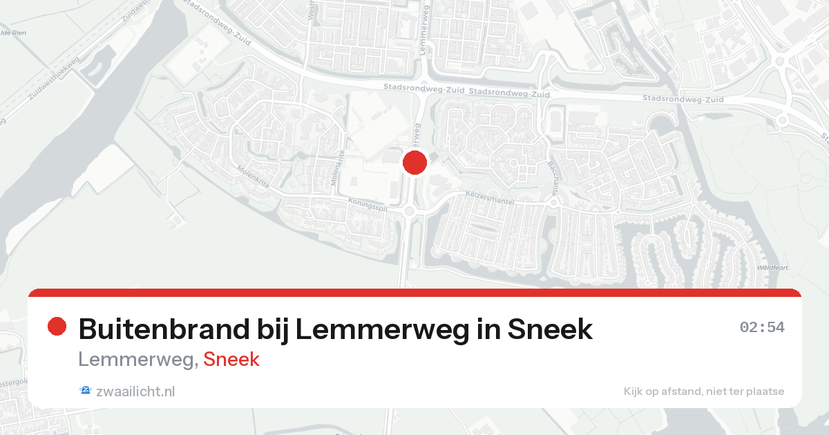 Buitenbrand bij Lemmerweg in Sneek — 13 aug 2026