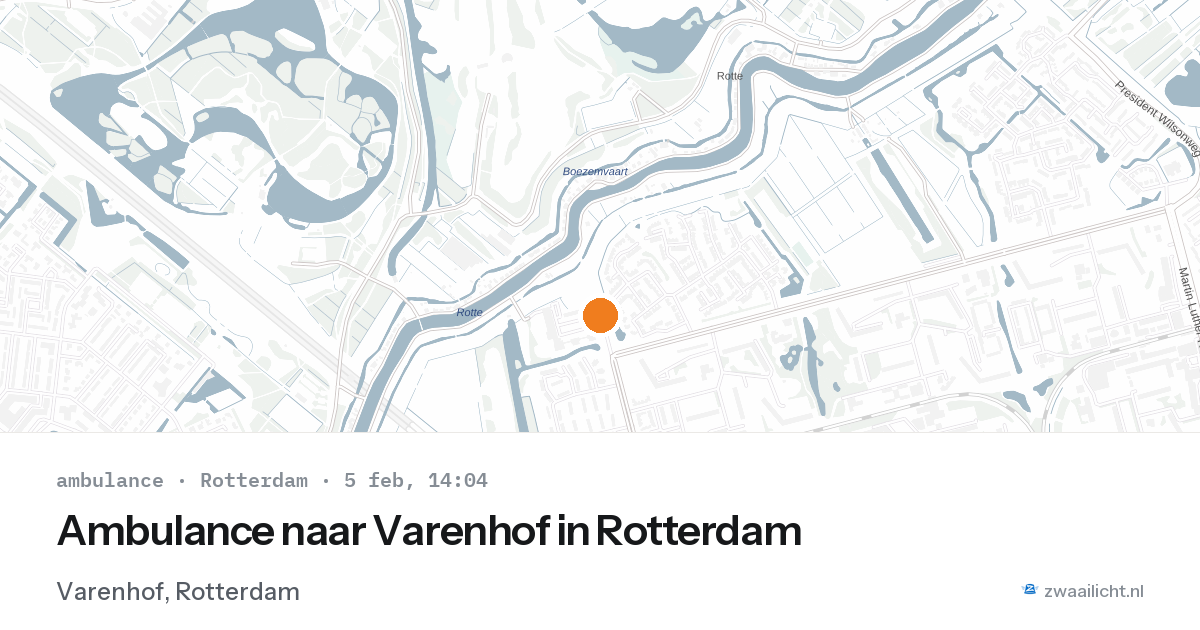 Ambulance naar Varenhof in Rotterdam — 5 feb 2026