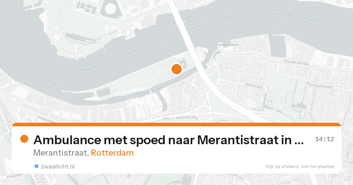 Ambulance met spoed naar Merantistraat in Rotterdam — 13 jul 2026