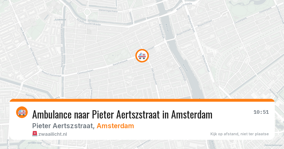 Ambulance naar Pieter Aertszstraat in Amsterdam — 19 mei 2026
