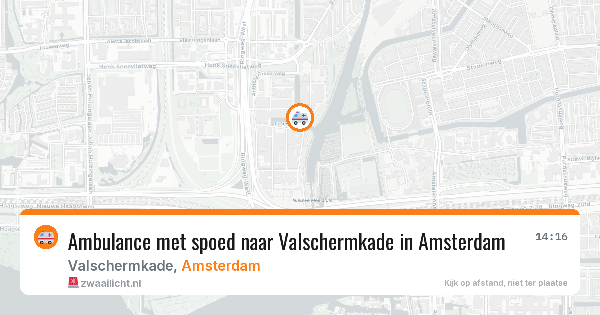 Ambulance met spoed naar Valschermkade in Amsterdam — 31 mrt 2026