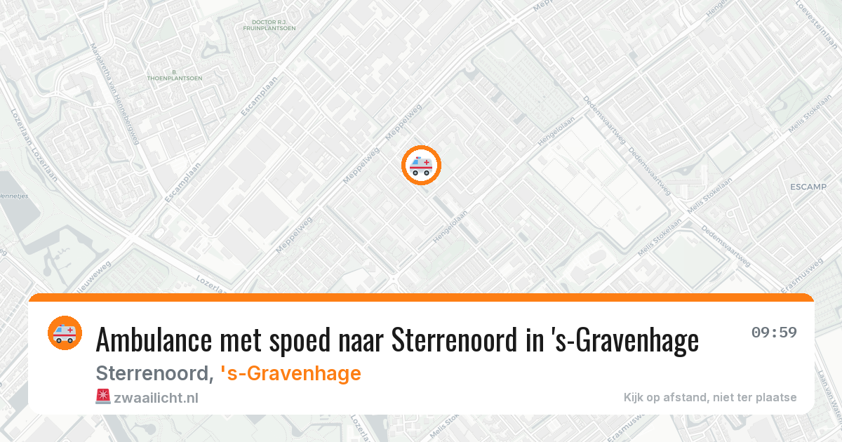 Ambulance met spoed naar Sterrenoord in 's-Gravenhage — 15 mei 2026