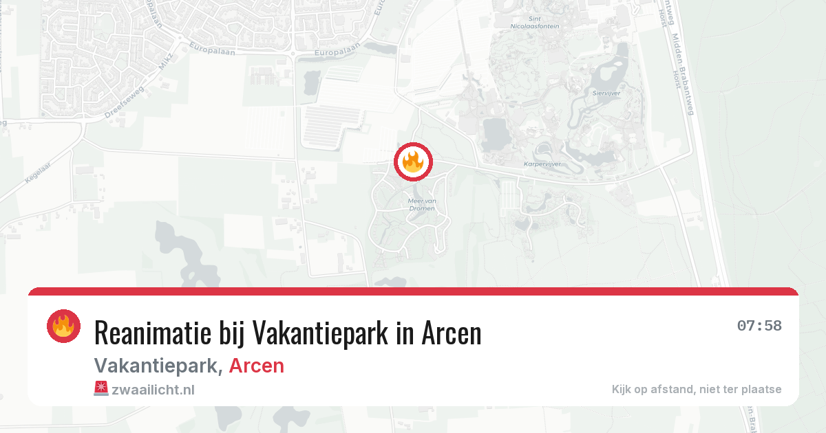 Reanimatie bij Vakantiepark in Arcen — 5 jun 2026