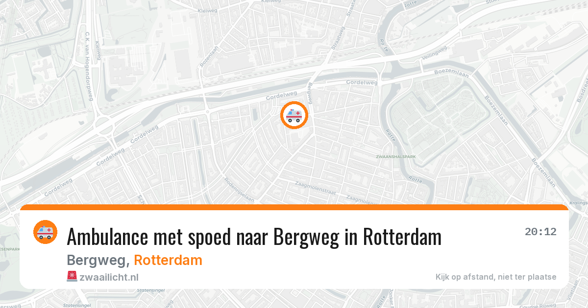 Ambulance met spoed naar Bergweg in Rotterdam — 14 aug 2026