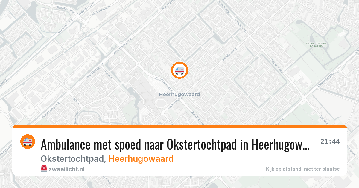 Ambulance met spoed naar Okstertochtpad in Heerhugowaard — 11 jun 2026