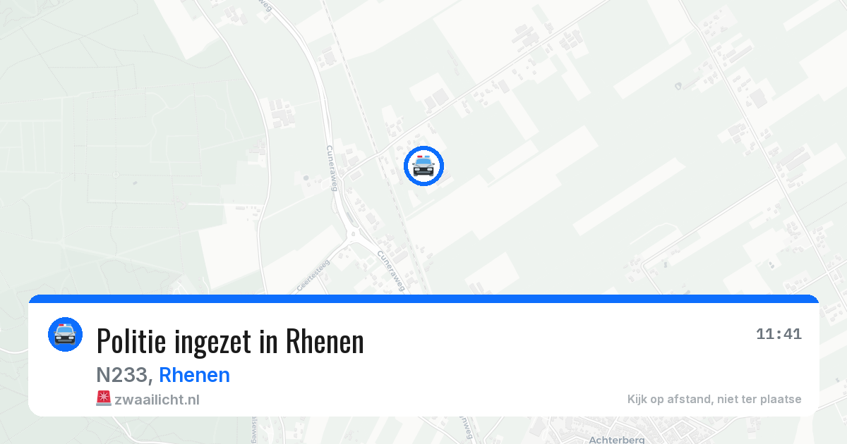 Politie ingezet in Rhenen — 1 mei 2026 | 🚨 Zwaailicht.nl