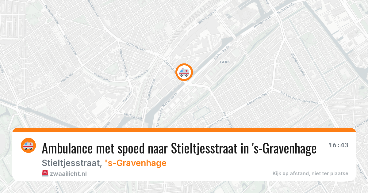 Ambulance met spoed naar Stieltjesstraat in 's-Gravenhage — 12 feb 2026