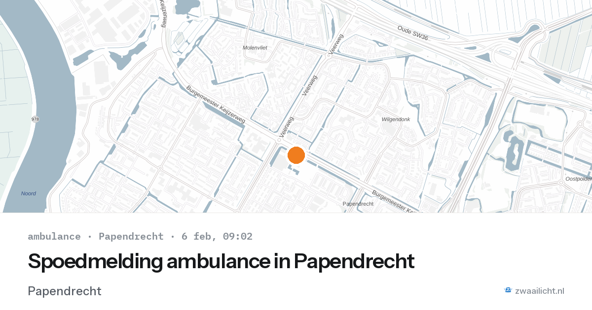 Spoedmelding ambulance in Papendrecht — 6 feb 2026