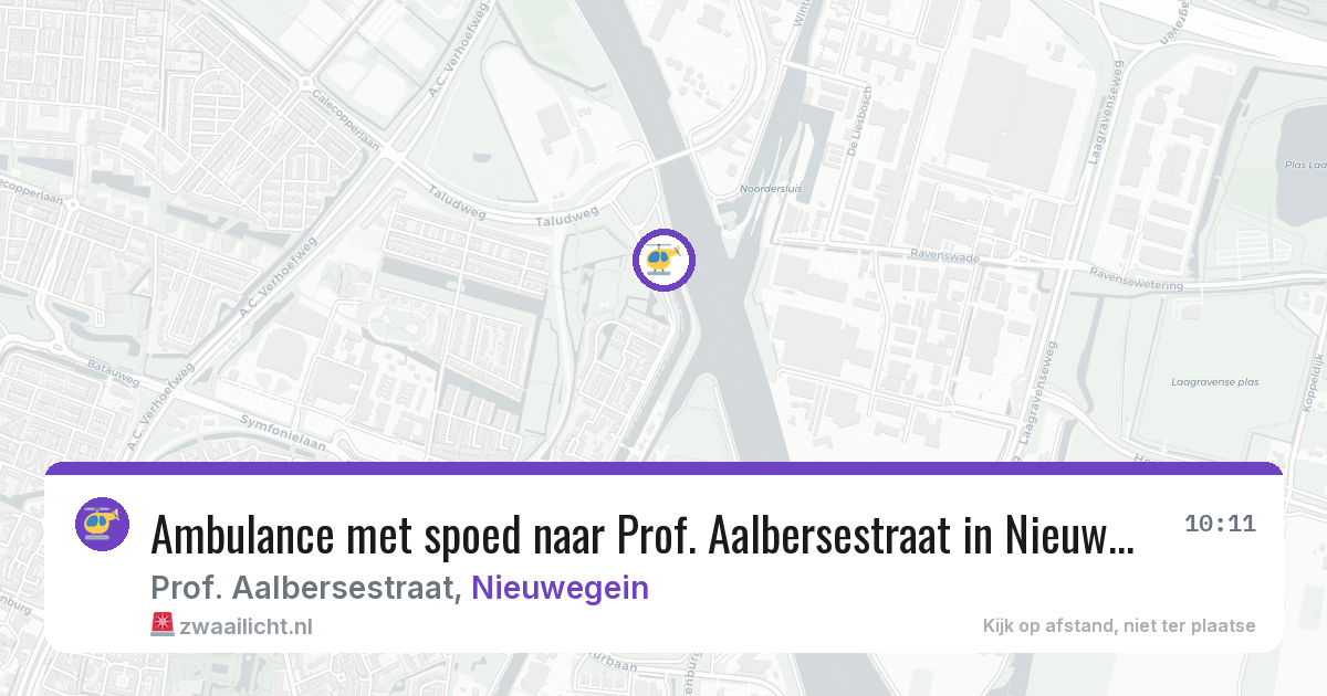 Ambulance met spoed naar Prof. Aalbersestraat in Nieuwegein — 1 aug 2026