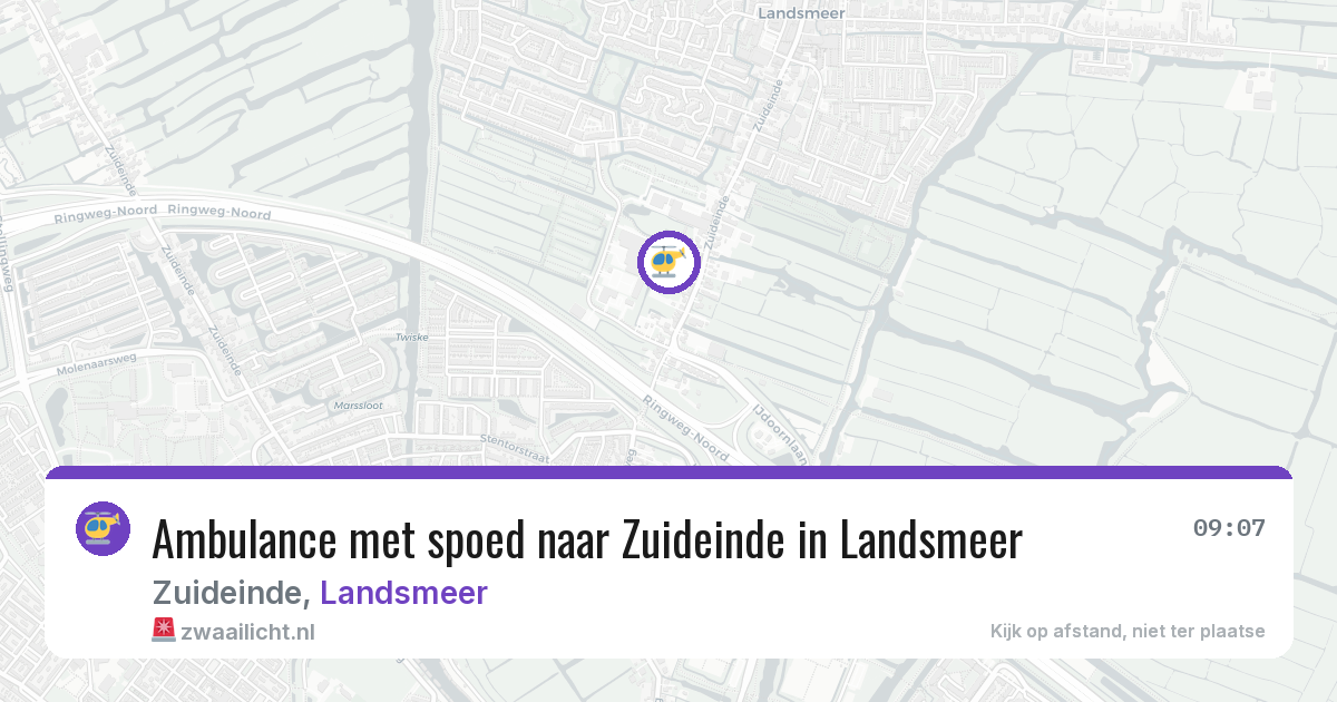 Ambulance met spoed naar Zuideinde in Landsmeer — 29 jun 2026