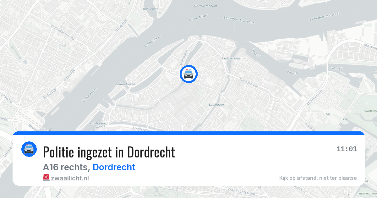 Politie ingezet in Dordrecht — 13 apr 2026 | 🚨 Zwaailicht.nl