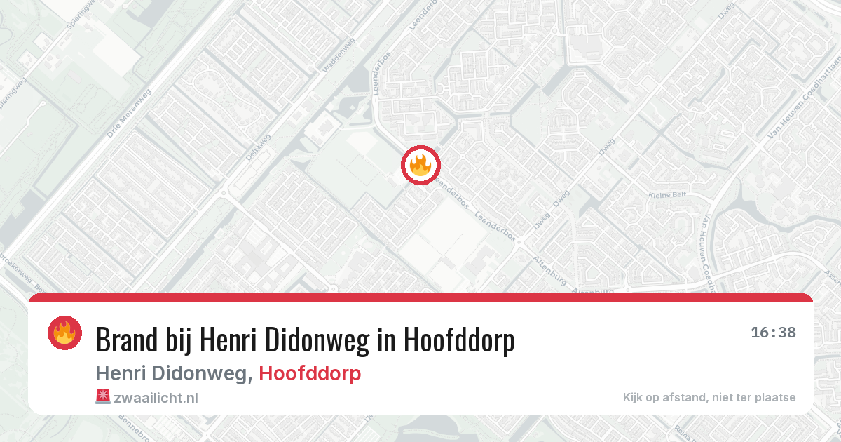 Brand bij Henri Didonweg in Hoofddorp — 30 jun 2026