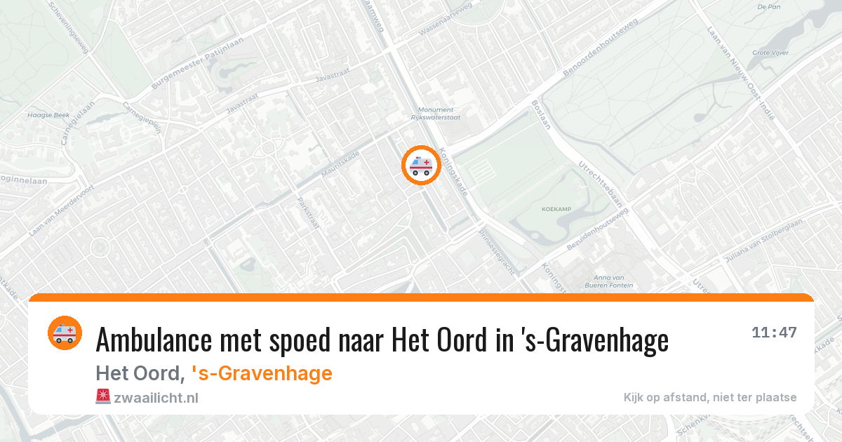 Ambulance met spoed naar Het Oord in 's-Gravenhage — 22 feb 2026
