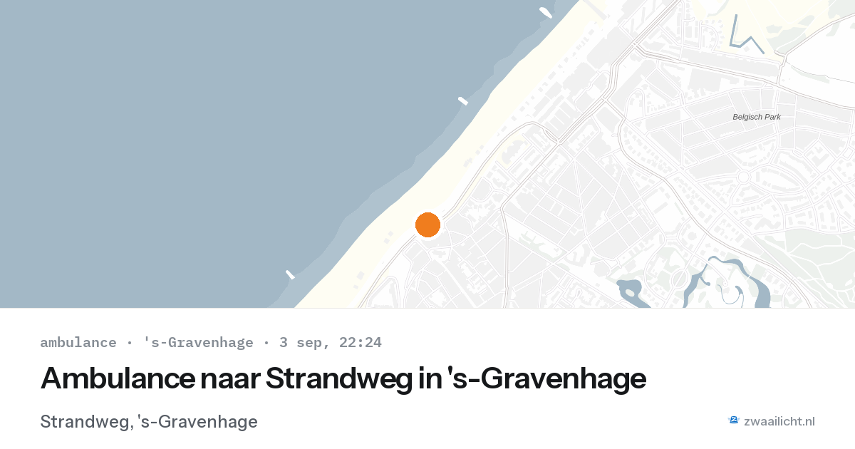 Ambulance naar Strandweg in 's-Gravenhage — 3 sep 2026