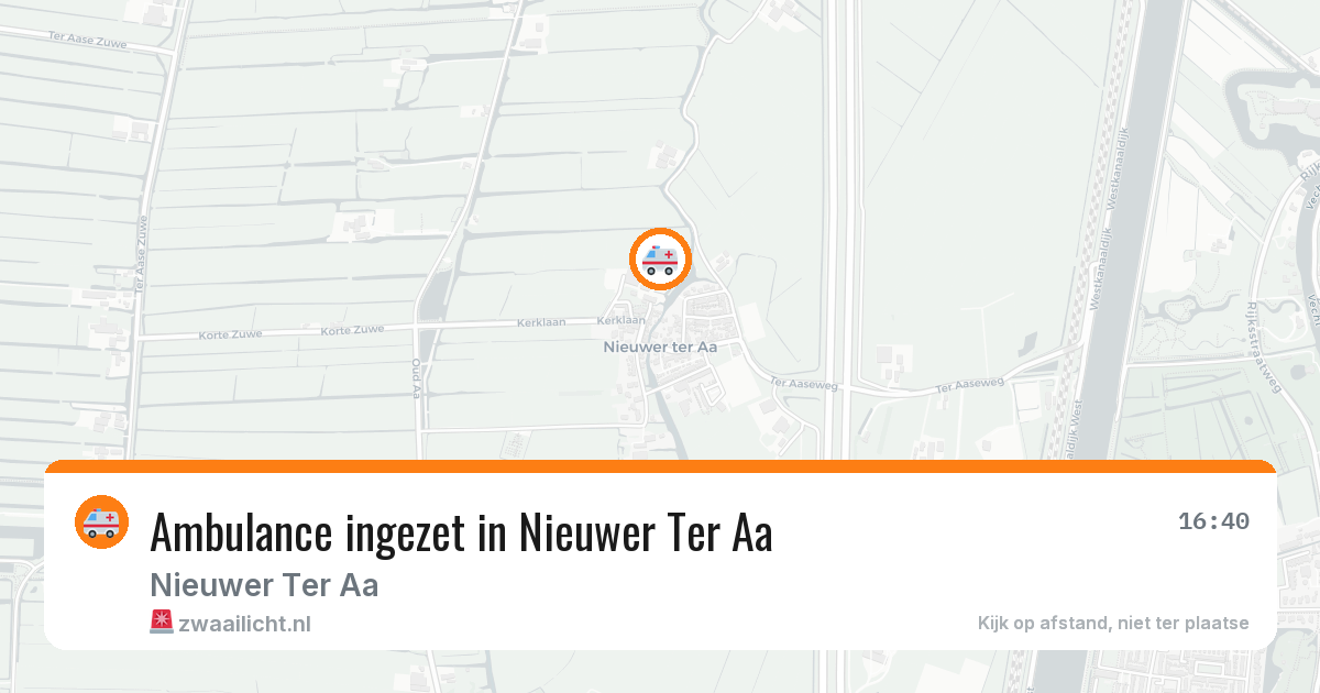 Ambulance ingezet in Nieuwer Ter Aa — 6 mei 2026