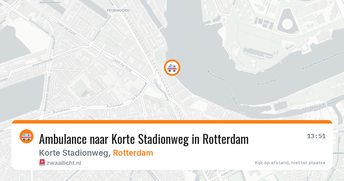 Ambulance naar Korte Stadionweg in Rotterdam — 13 jul 2026