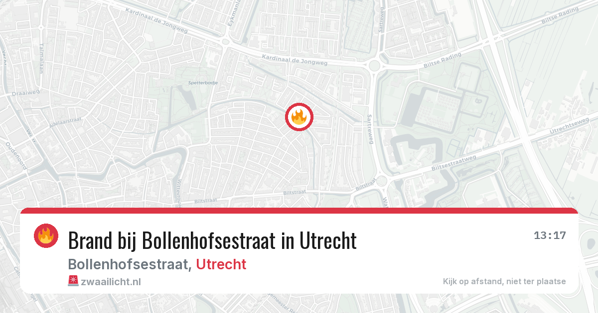 Brand bij Bollenhofsestraat in Utrecht — 16 jul 2026