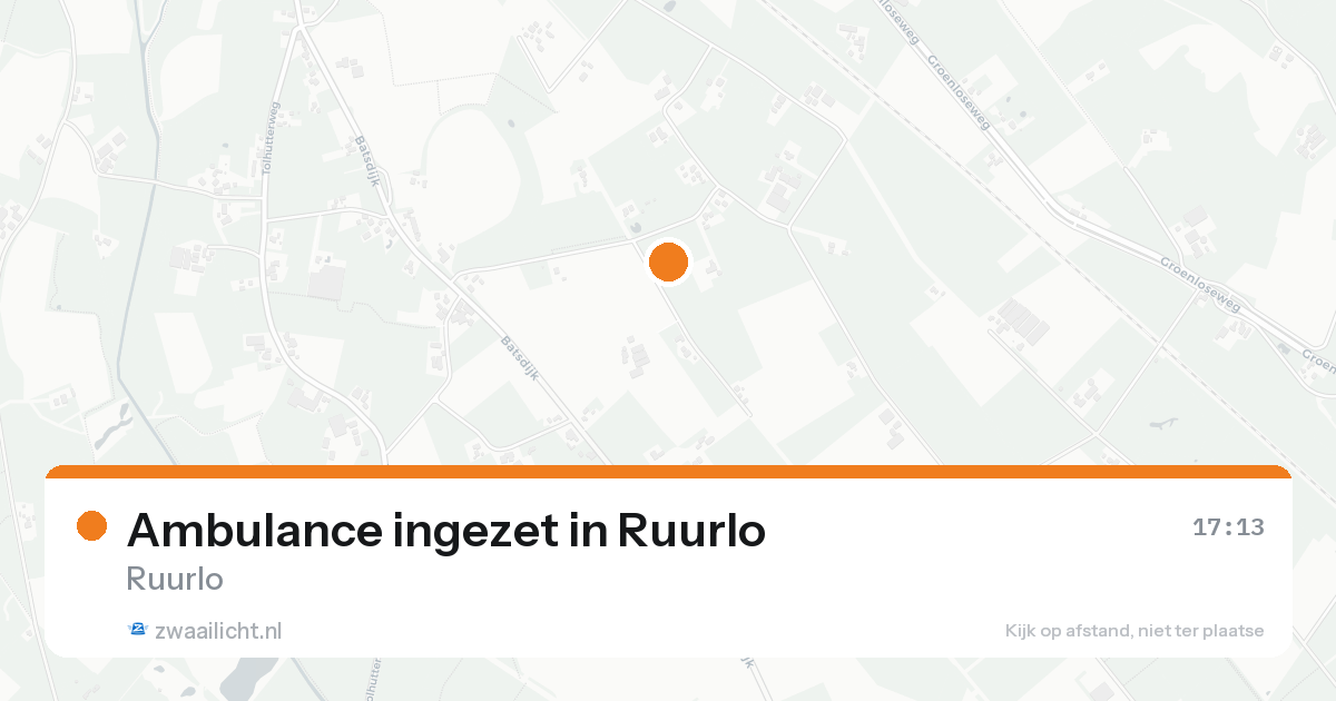 Ambulance ingezet in Ruurlo — 14 aug 2026