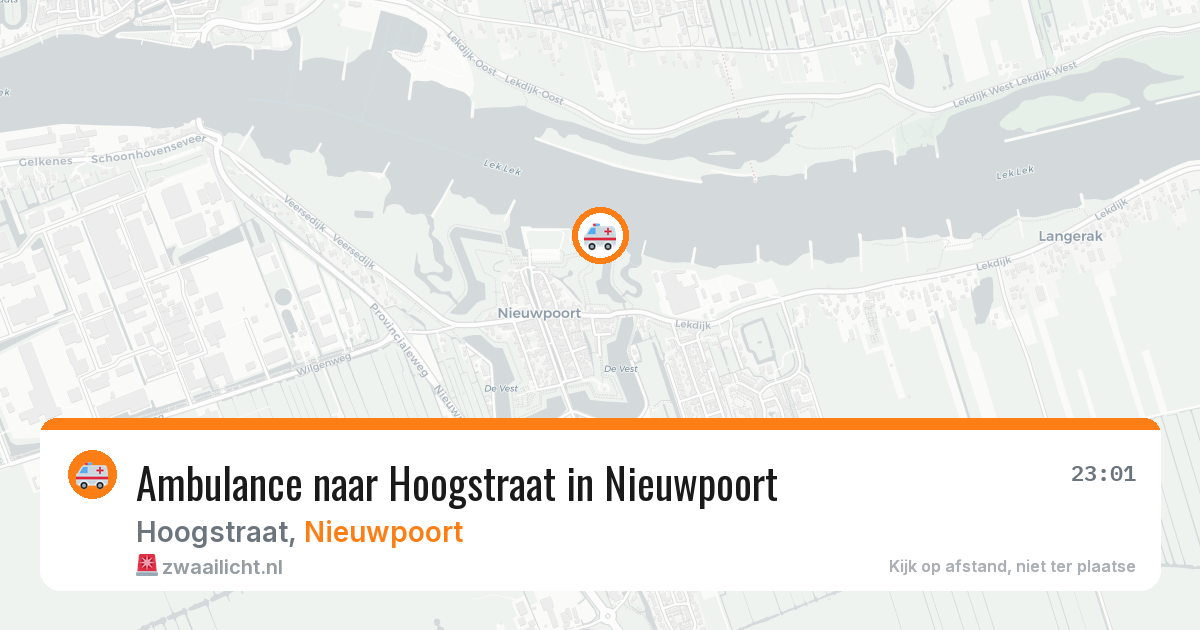 Ambulance naar Hoogstraat in Nieuwpoort — 24 jul 2026