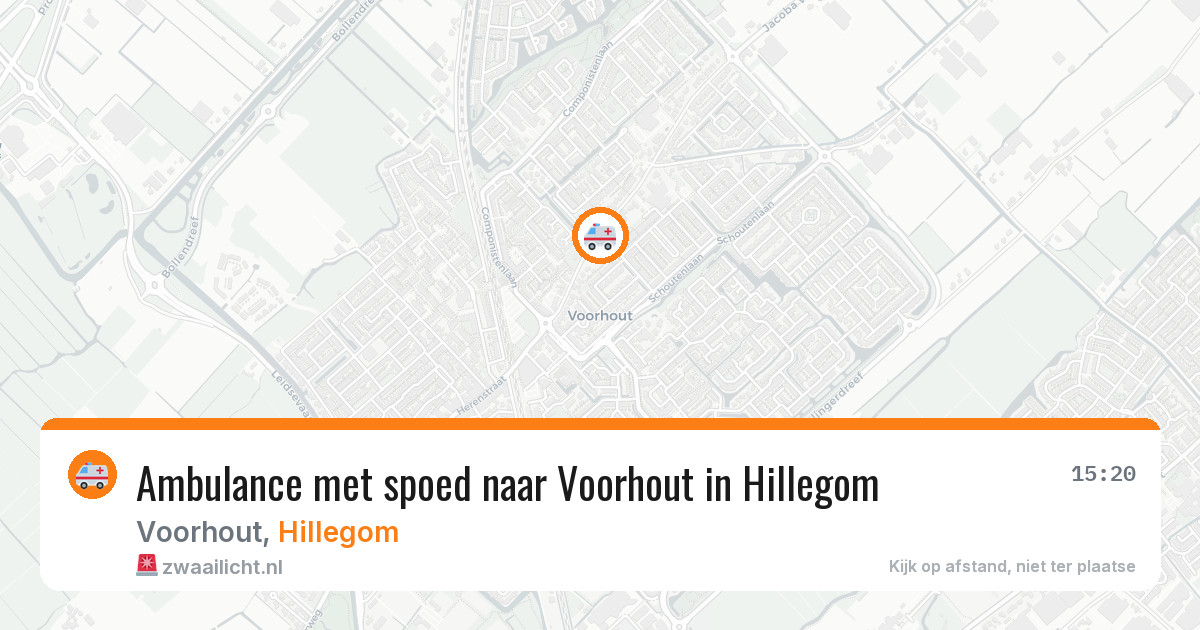Ambulance met spoed naar Voorhout in Hillegom — 25 apr 2026
