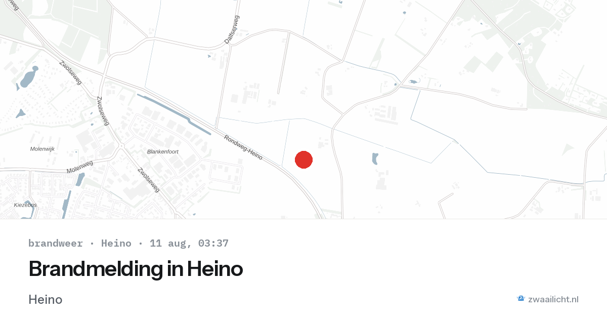 Brandmelding in Heino — 11 aug 2026