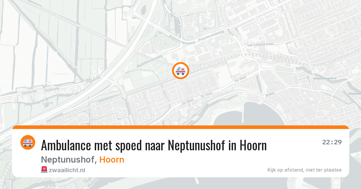 Ambulance met spoed naar Neptunushof in Hoorn — 25 apr 2026