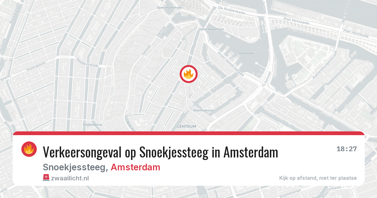 Verkeersongeval op Snoekjessteeg in Amsterdam — 30 mrt 2026