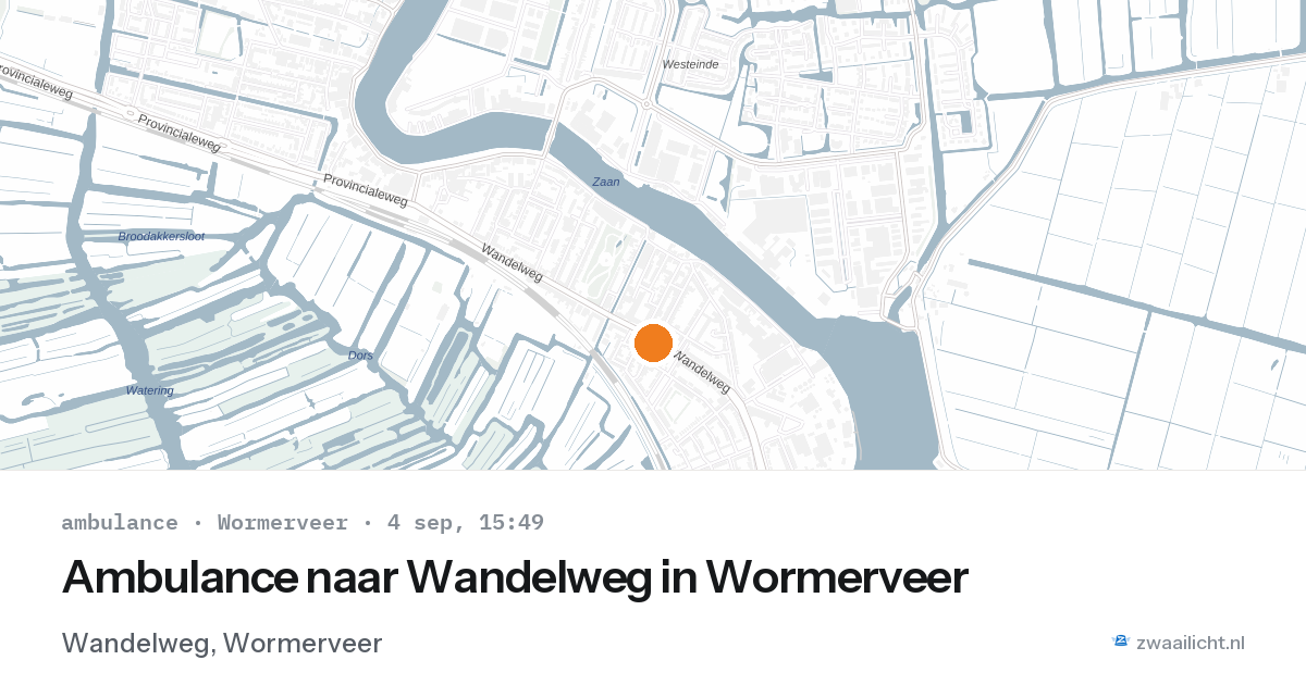 Ambulance naar Wandelweg in Wormerveer — 4 sep 2026
