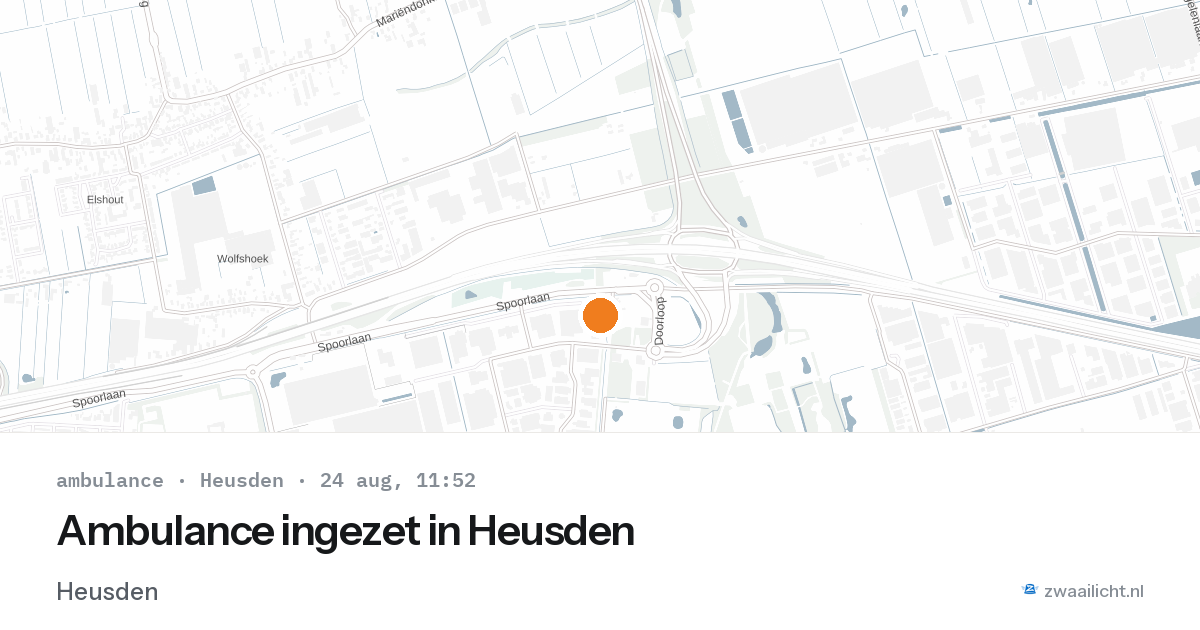 Ambulance ingezet in Heusden — 24 aug 2026