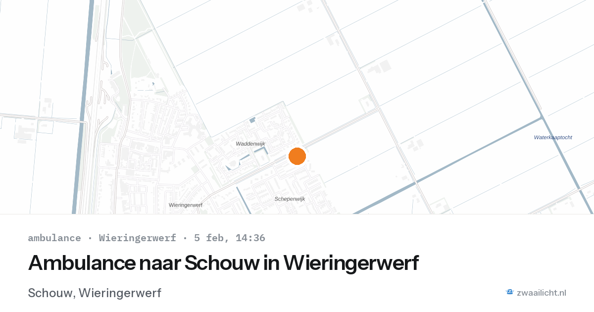 Ambulance naar Schouw in Wieringerwerf — 5 feb 2026