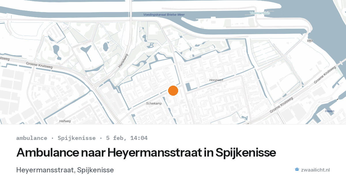 Ambulance naar Heyermansstraat in Spijkenisse — 5 feb 2026